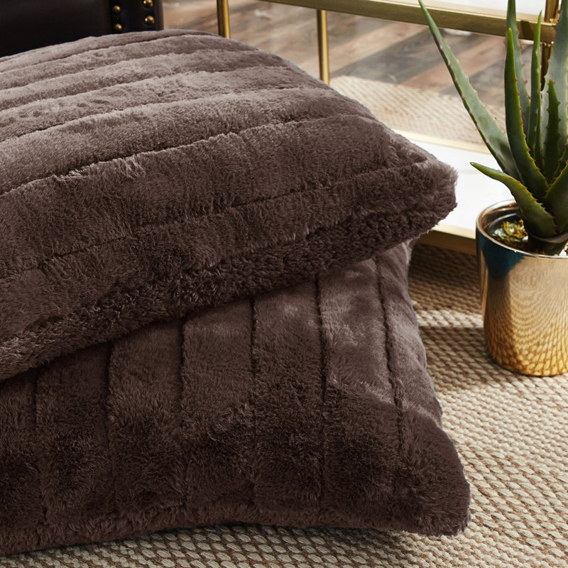 Willa Arlo Interiors Claudette Faux Fur Euro Pillow Cover & Reviews